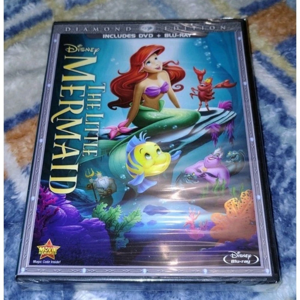 NEW & Sealed Disney The Little Mermaid Diamond Edition DVD + Blu-ray